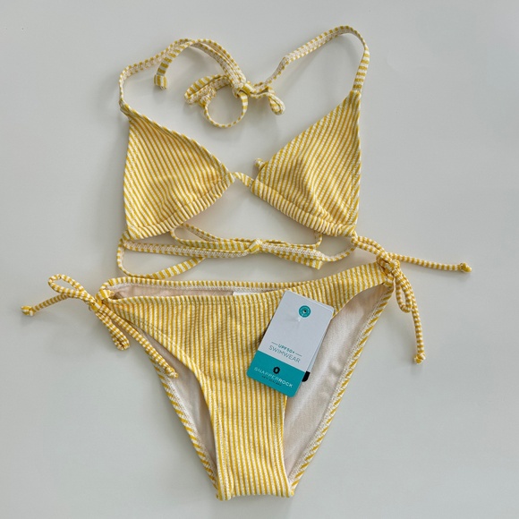 Snapper Rock Other - NWT Snapper Rock Marigold Stripe Girls 2pc Bikini